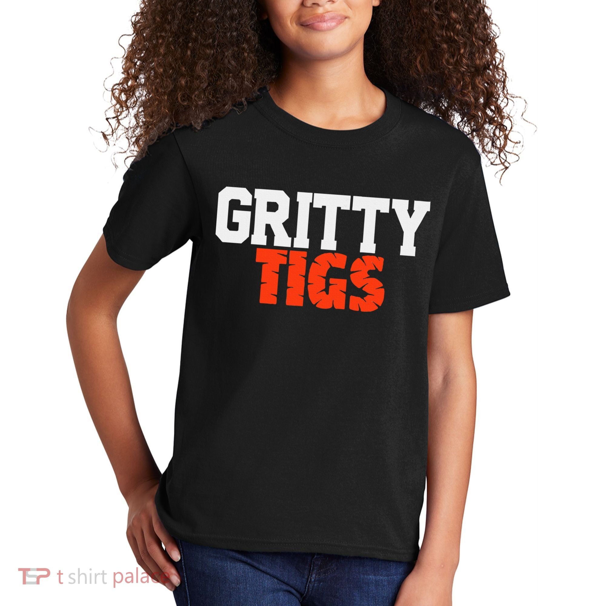 Detroit Baseball Gritty Tigs Kids T-Shirt