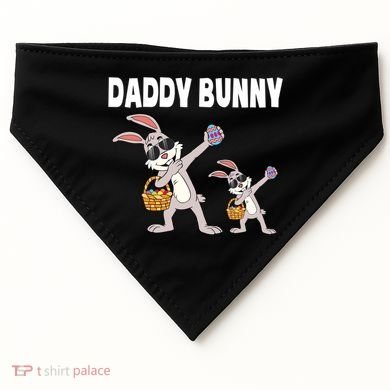 Daddy Bunny Gift Cute Matching Family Dad Easter Gift USA-Made Doggie Bandana