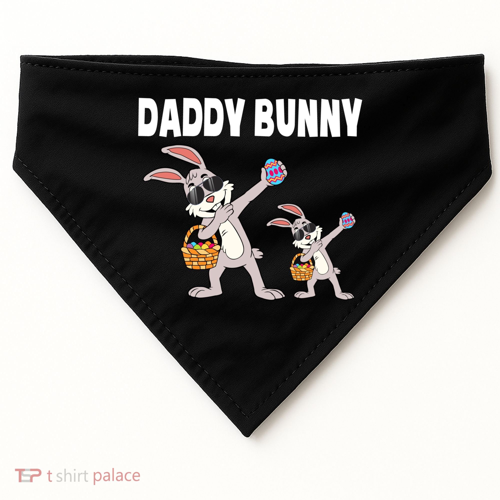 Daddy Bunny Gift Cute Matching Family Dad Easter Gift USA-Made Doggie Bandana