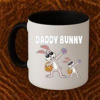 Daddy Bunny Gift Cute Matching Family Dad Easter Gift Coffee Mug thumb 2