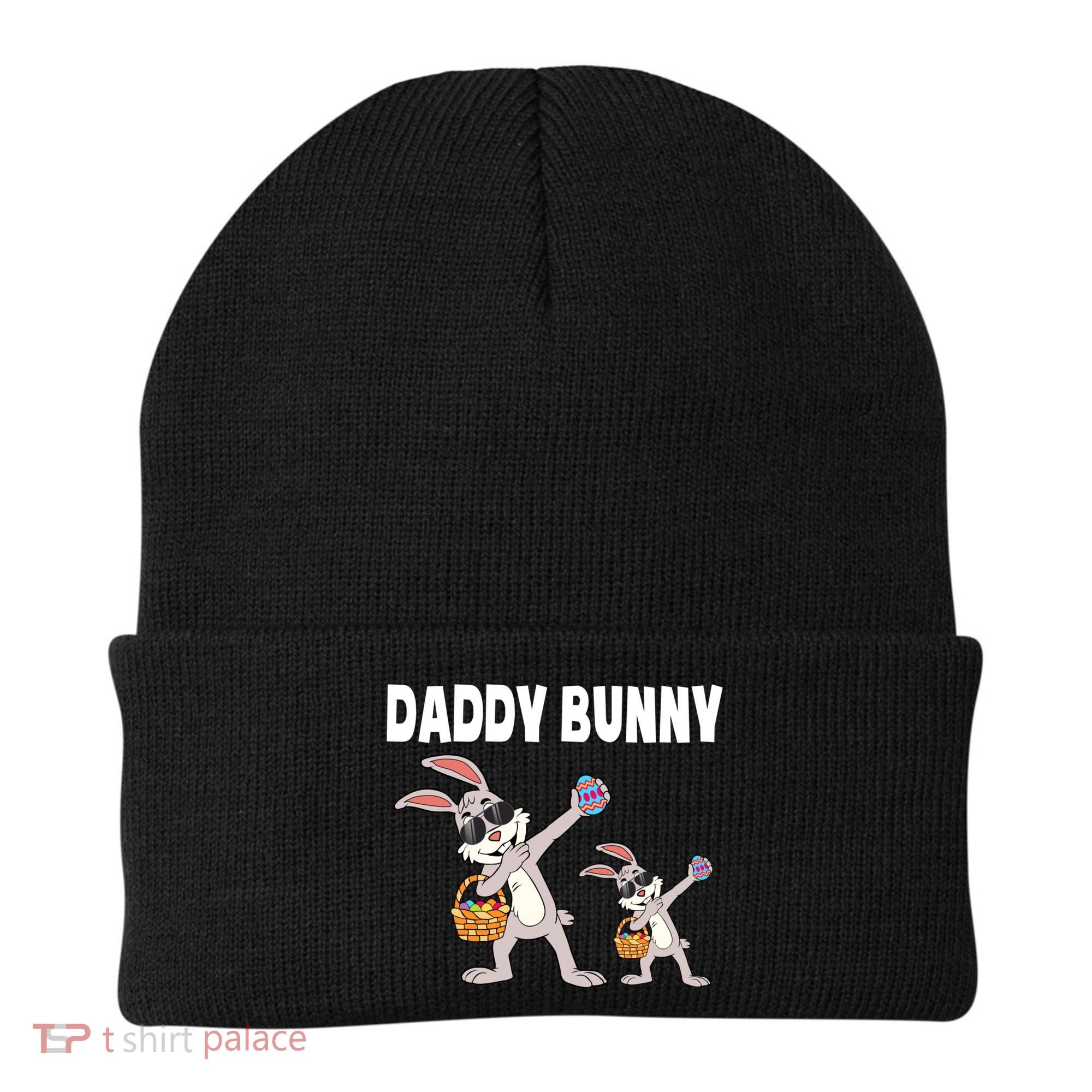 Daddy Bunny Gift Cute Matching Family Dad Easter Gift Beanie