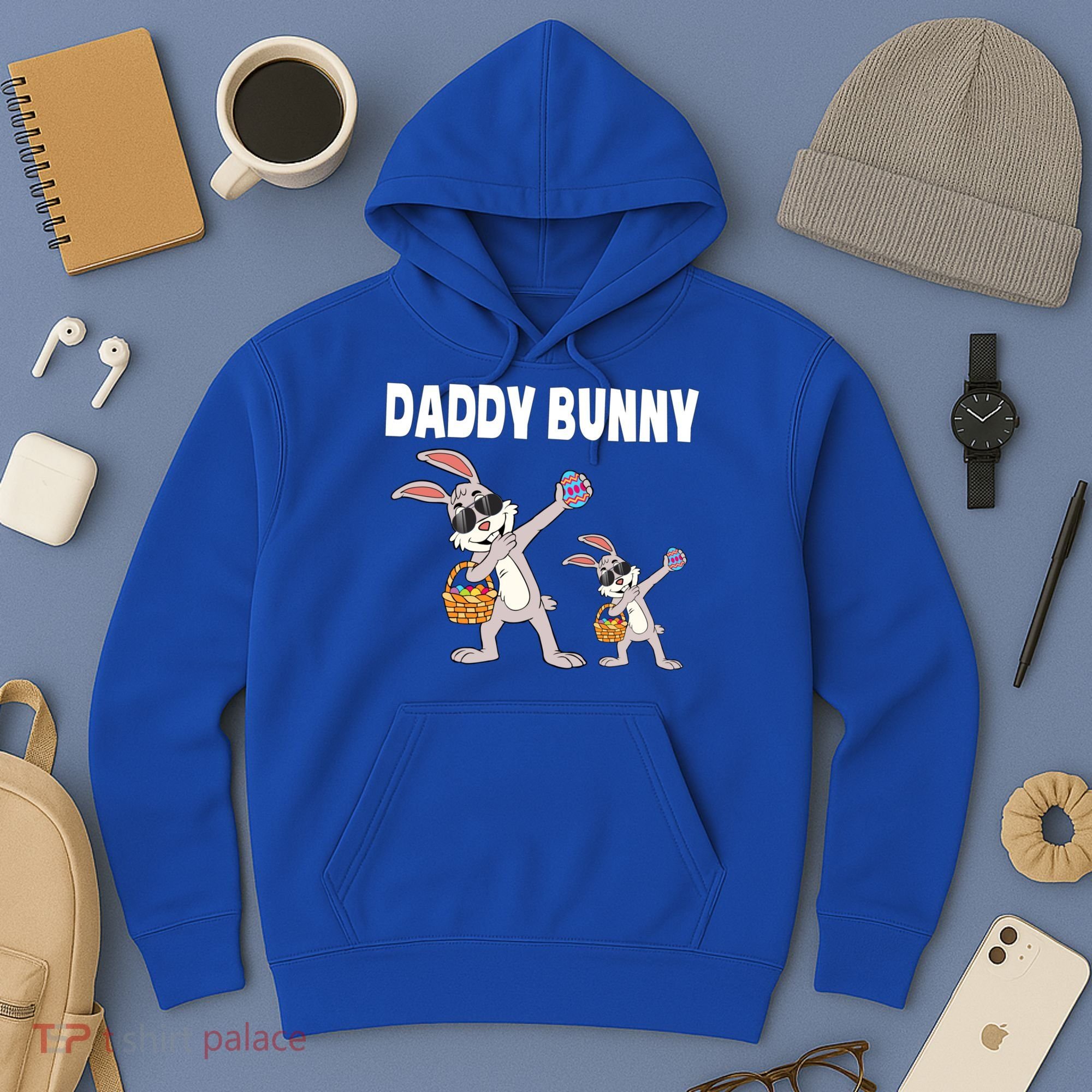 Daddy Bunny Gift Cute Matching Family Dad Easter Gift Hoodie