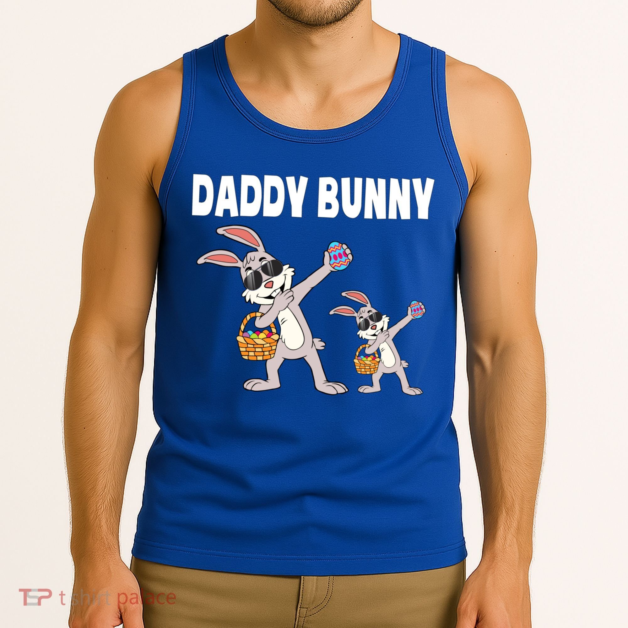 Daddy Bunny Gift Cute Matching Family Dad Easter Gift Tank Top