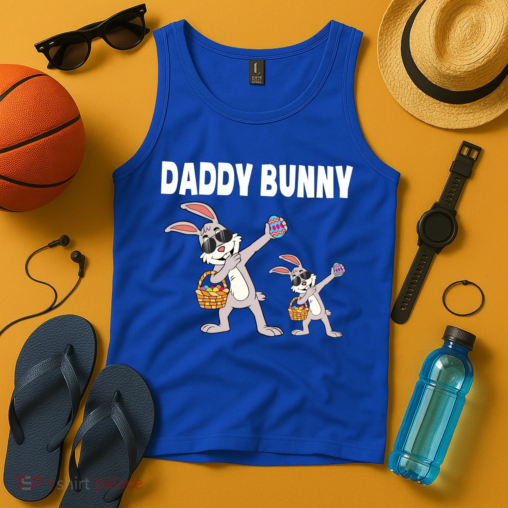 Daddy Bunny Gift Cute Matching Family Dad Easter Gift Tank Top