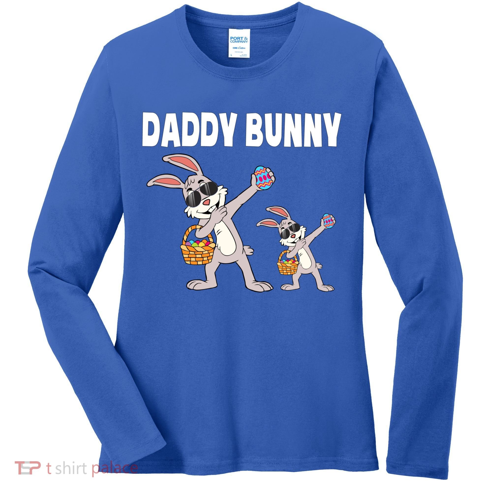Daddy Bunny Gift Cute Matching Family Dad Easter Gift Women's Long Sleeve Shirt