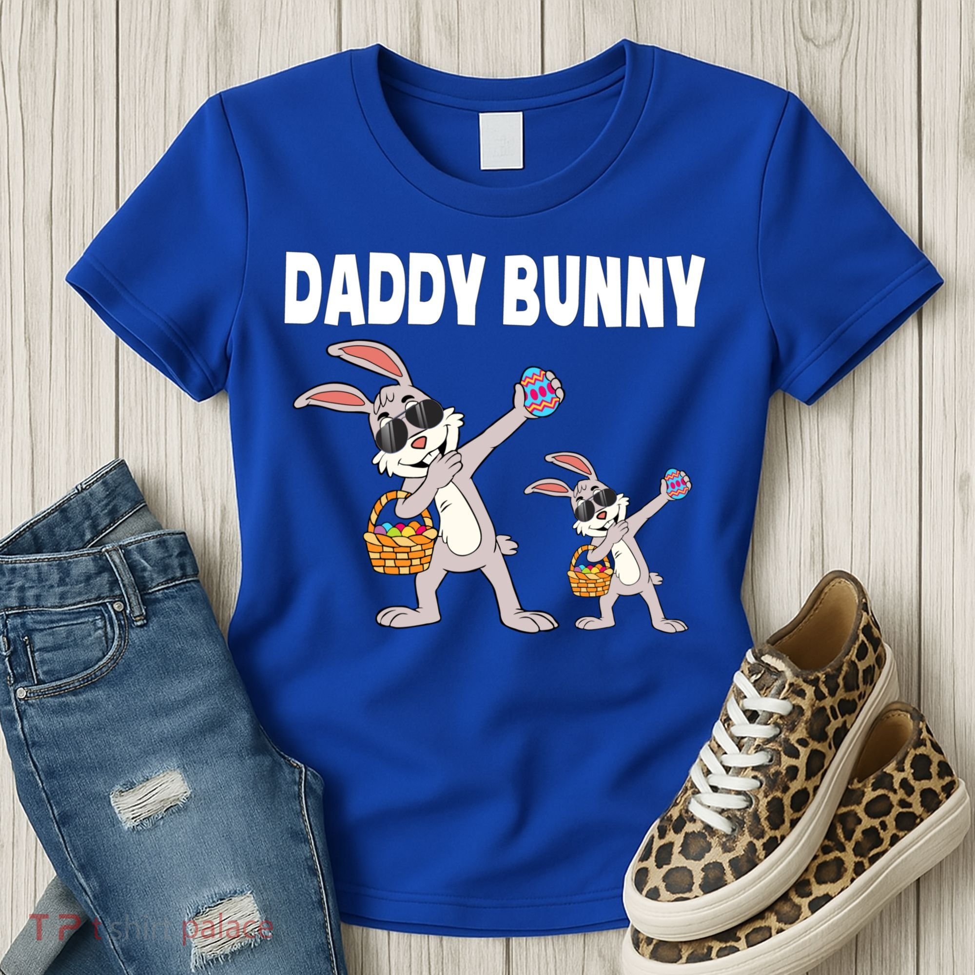 Daddy Bunny Gift Cute Matching Family Dad Easter Gift Women's T-Shirt