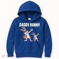 Daddy Bunny Gift Cute Matching Family Dad Easter Gift Kids Hoodie thumb 0