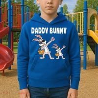 Daddy Bunny Gift Cute Matching Family Dad Easter Gift Kids Hoodie thumb 2