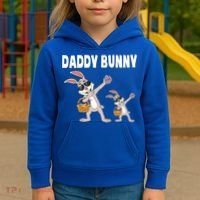 Daddy Bunny Gift Cute Matching Family Dad Easter Gift Kids Hoodie thumb 3