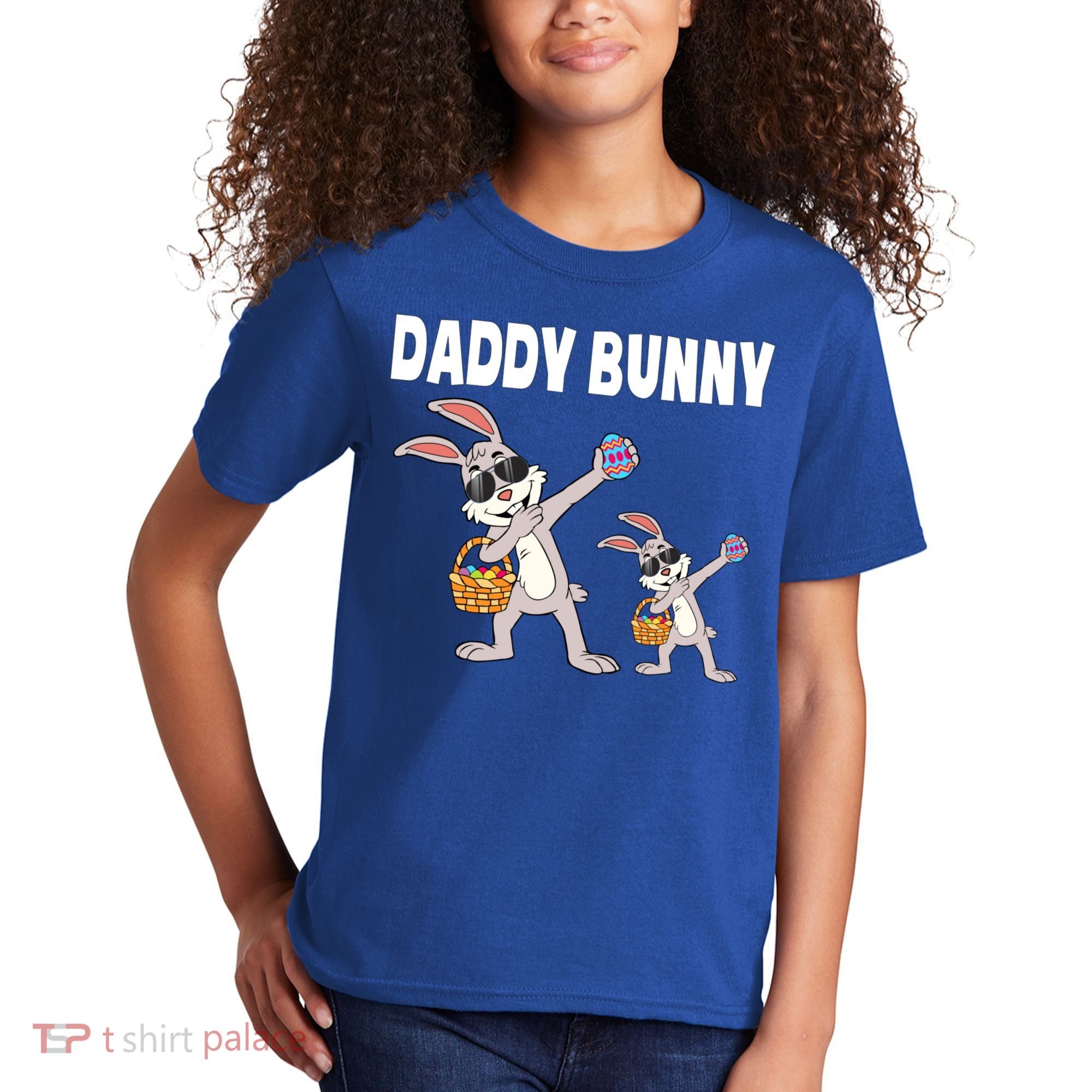 Daddy Bunny Gift Cute Matching Family Dad Easter Gift Kids T-Shirt