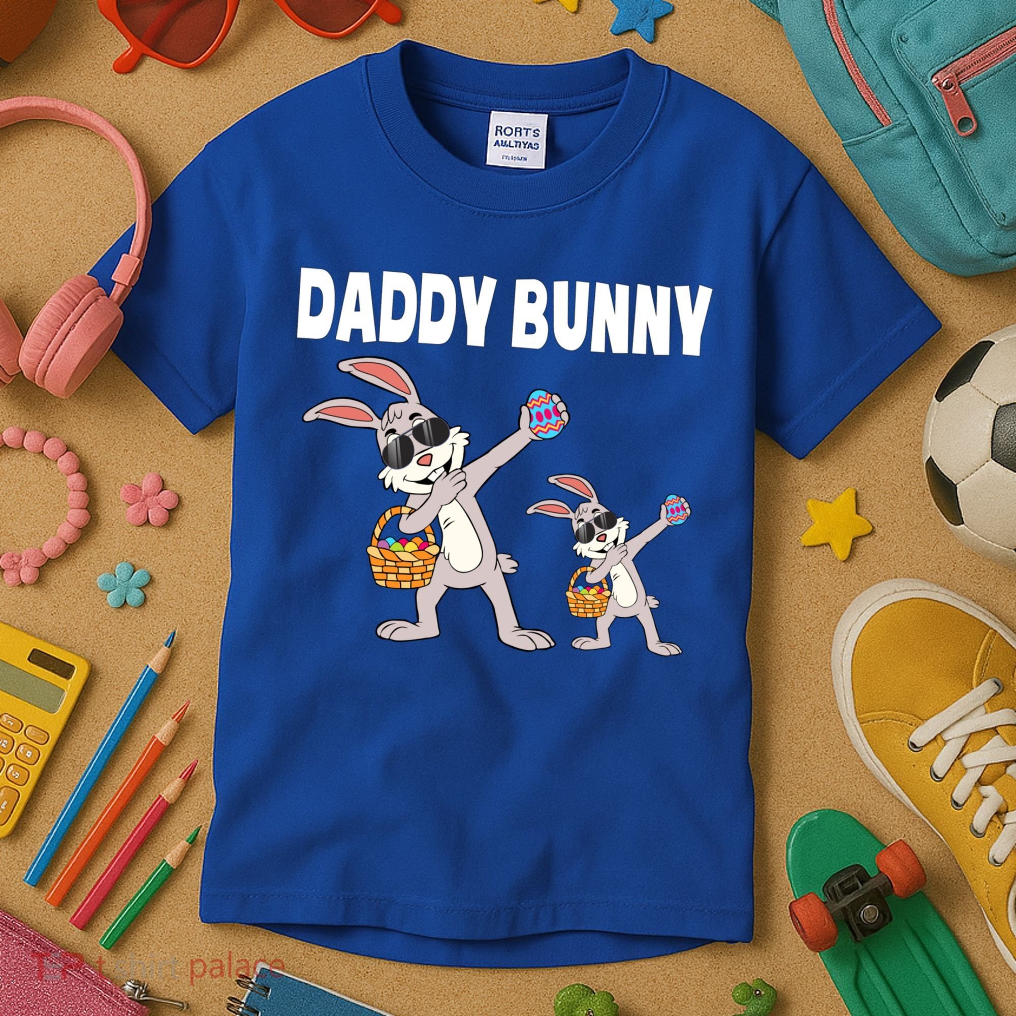 Daddy Bunny Gift Cute Matching Family Dad Easter Gift Kids T-Shirt