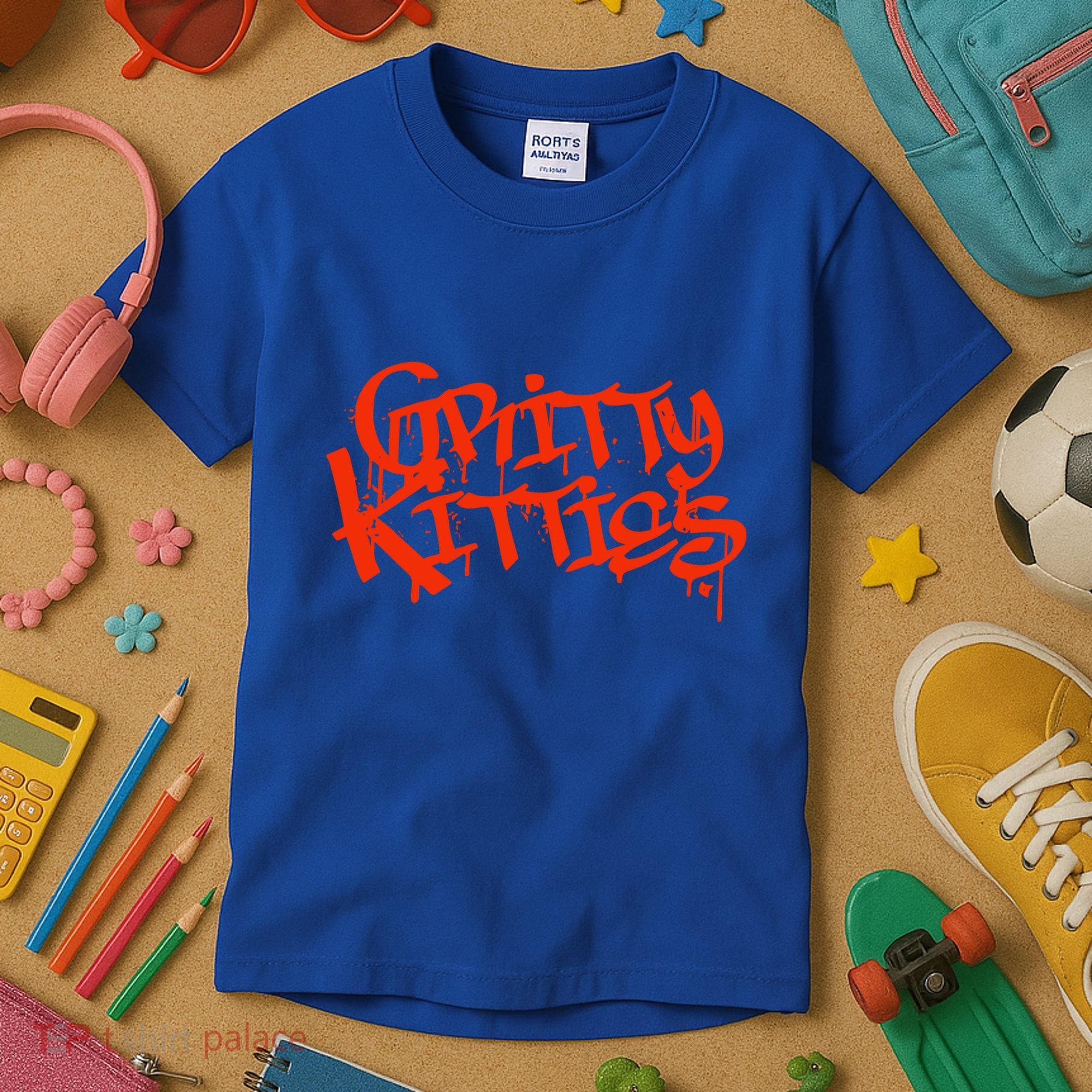 Detroit Baseball Gritty Kitties Kids T-Shirt
