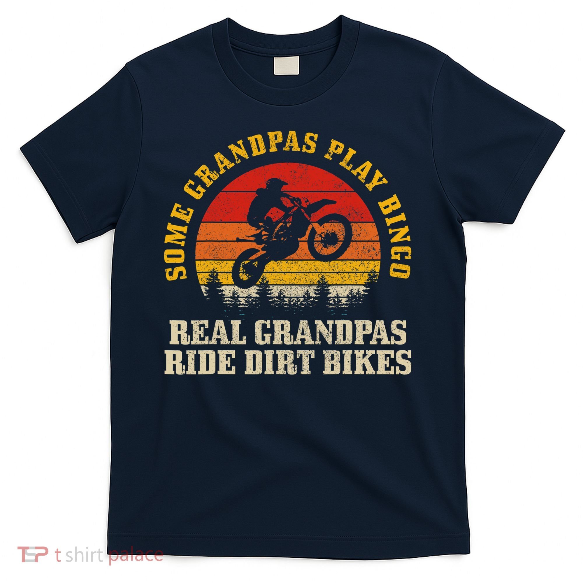 Dirt Bike Grandpa Vintage Motocross MX Motorcycle Biker Gift T-Shirt