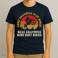 Dirt Bike Grandpa Vintage Motocross MX Motorcycle Biker Gift T-Shirt thumb 3