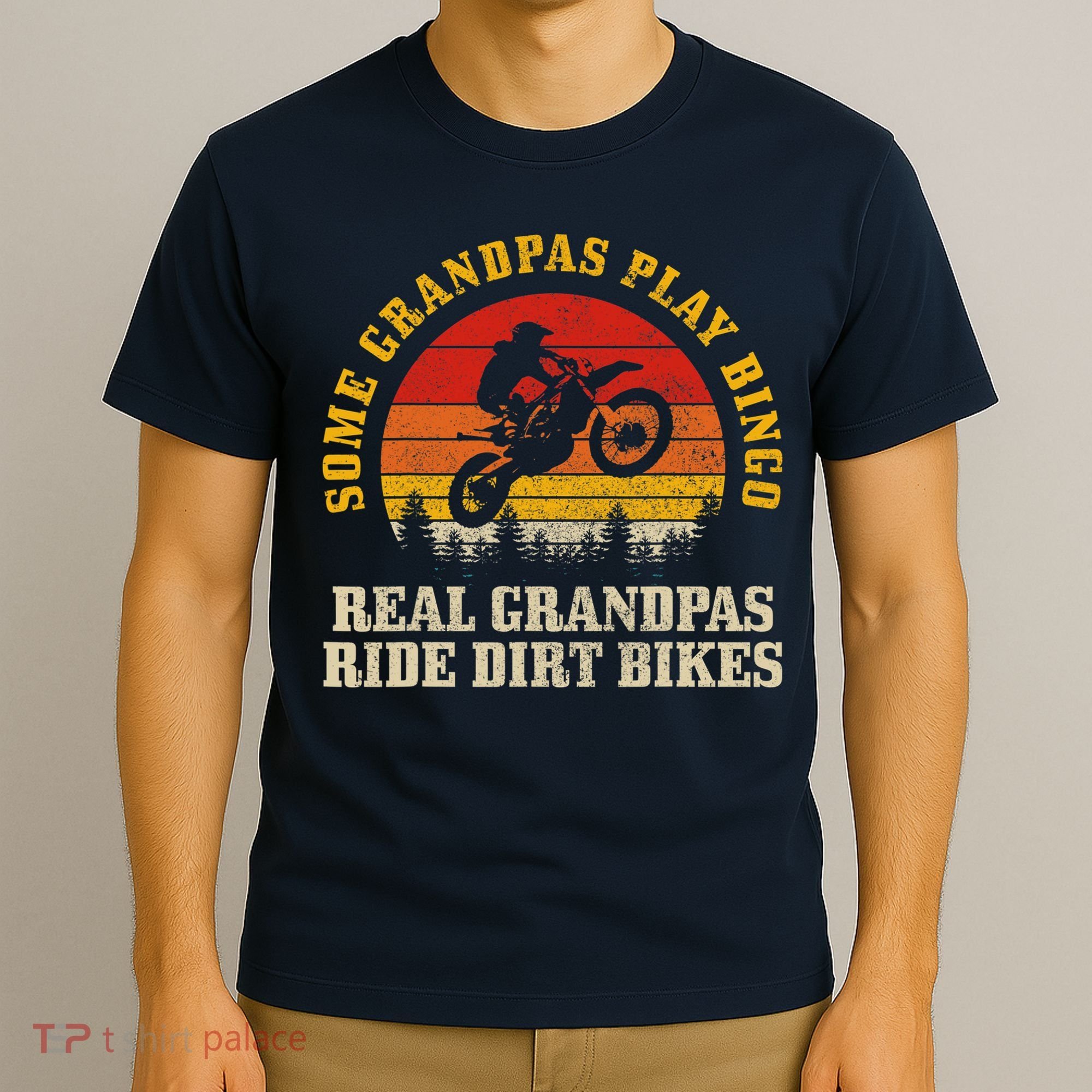 Dirt Bike Grandpa Vintage Motocross MX Motorcycle Biker Gift T-Shirt