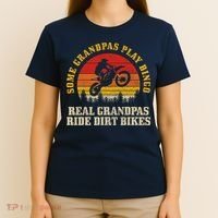 Dirt Bike Grandpa Vintage Motocross MX Motorcycle Biker Gift T-Shirt thumb 4