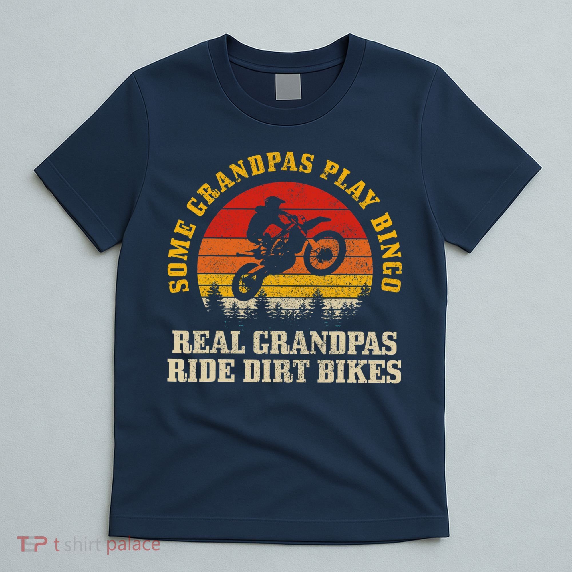 Dirt Bike Grandpa Vintage Motocross MX Motorcycle Biker Gift T-Shirt