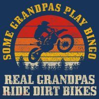 Dirt Bike Grandpa Vintage Motocross MX Motorcycle Biker Gift T-Shirt thumb 7