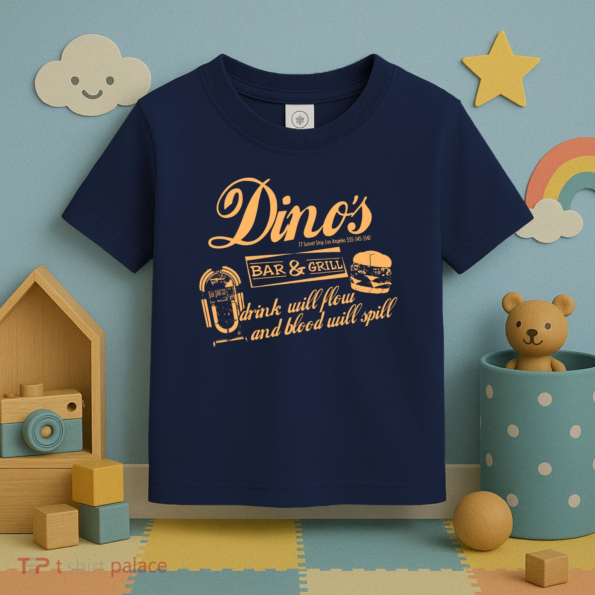 DINO'S BAR & GRILL CLASSIC ROCK Copy Toddler T-Shirt