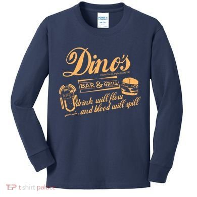DINO'S BAR & GRILL CLASSIC ROCK Copy Kids Long Sleeve Shirt