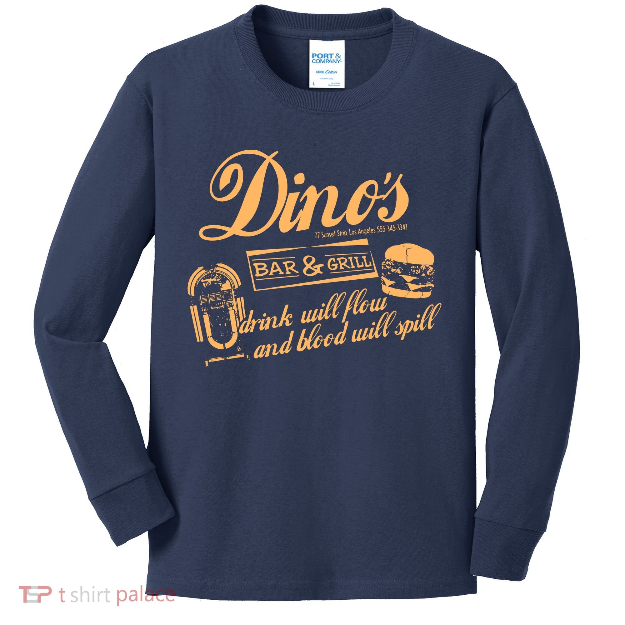 DINO'S BAR & GRILL CLASSIC ROCK Copy Kids Long Sleeve Shirt