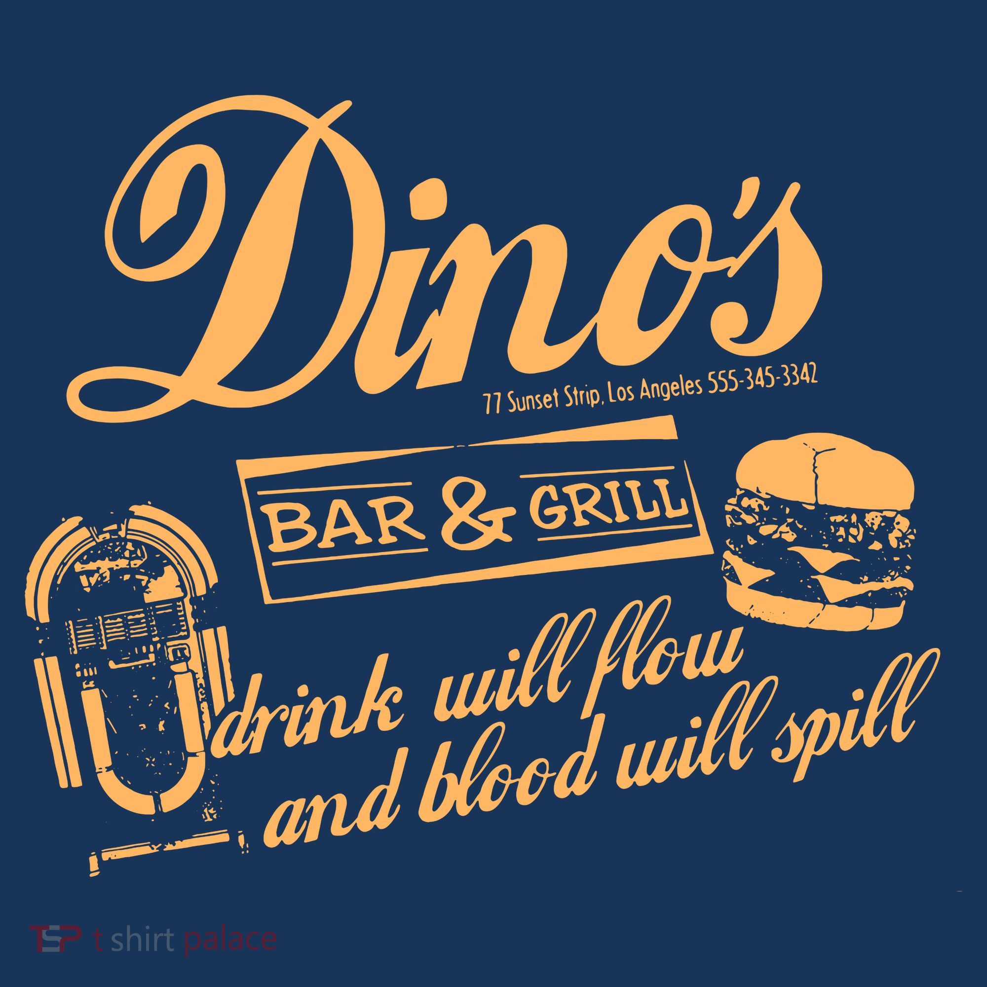 DINO'S BAR & GRILL CLASSIC ROCK Copy Kids Long Sleeve Shirt