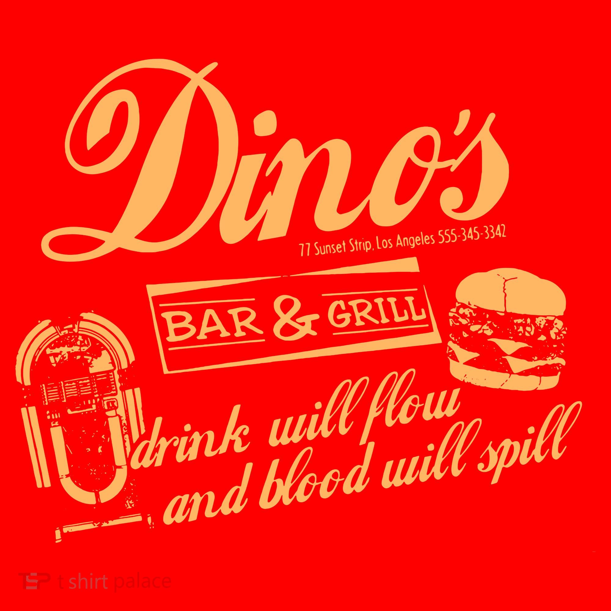 DINO'S BAR & GRILL CLASSIC ROCK Copy Santa Hat