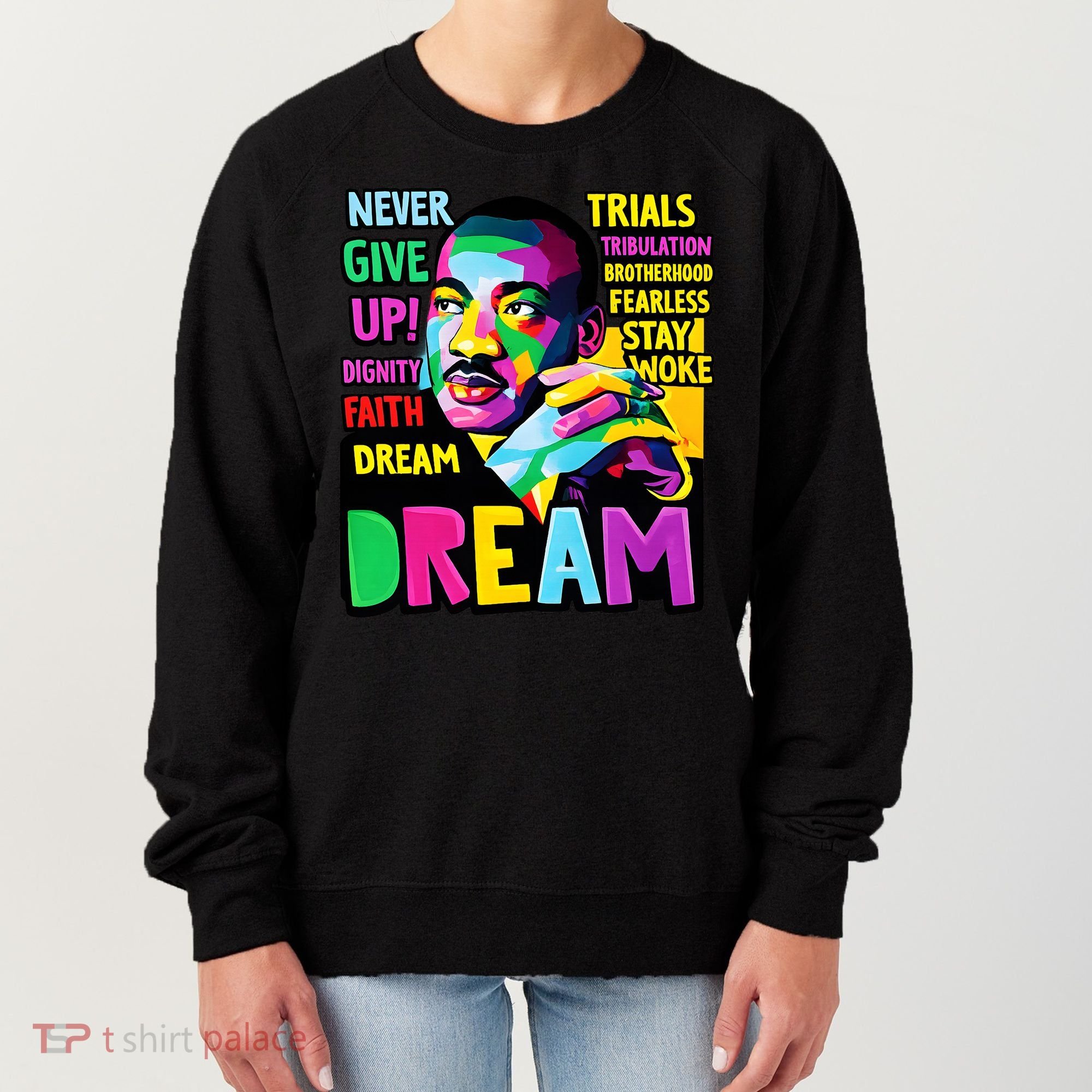 Dream Black History Month Martin Luther King Day Women's Sweatshirt