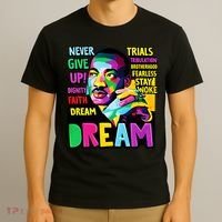 Dream Black History Month Martin Luther King Day T-Shirt thumb 3