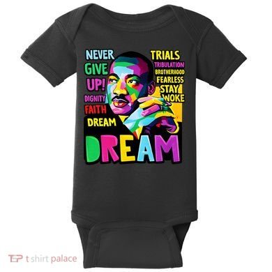 Dream Black History Month Martin Luther King Day Baby Bodysuit