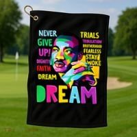 Dream Black History Month Martin Luther King Day Golf Towel thumb 1