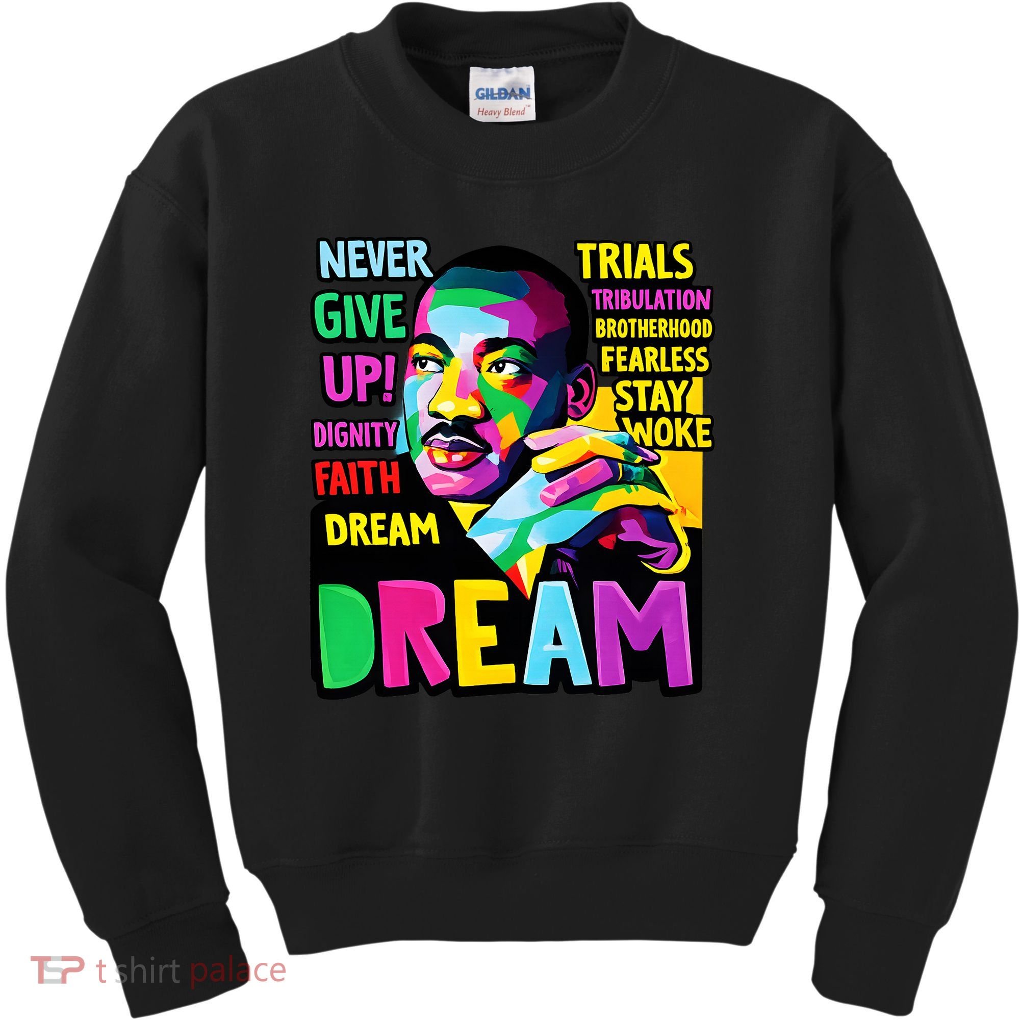 Dream Black History Month Martin Luther King Day Kids Sweatshirt