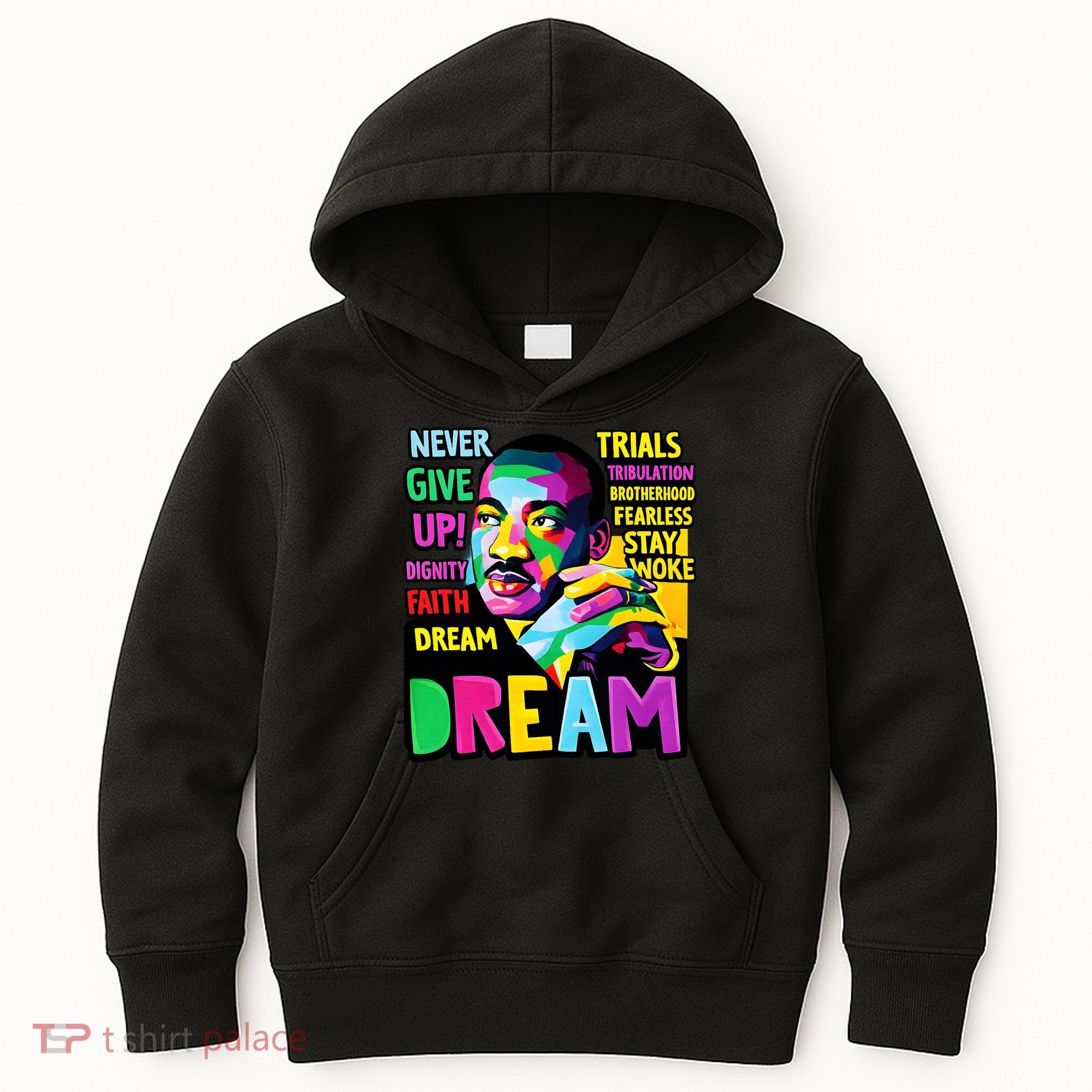 Dream Black History Month Martin Luther King Day Kids Hoodie