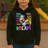 Dream Black History Month Martin Luther King Day Kids Hoodie thumb 3