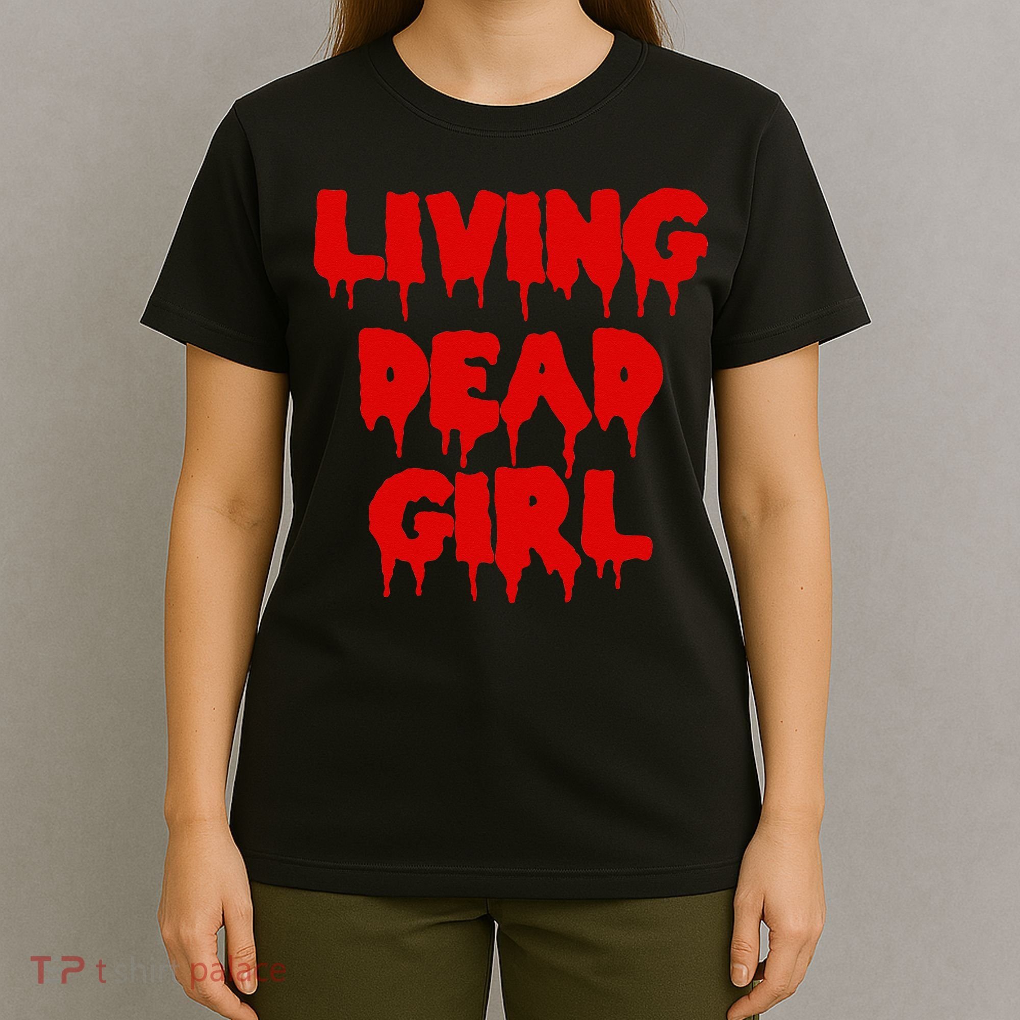 Dripping Blood Halloween Zombie Movie Living Dead Girl T-Shirt
