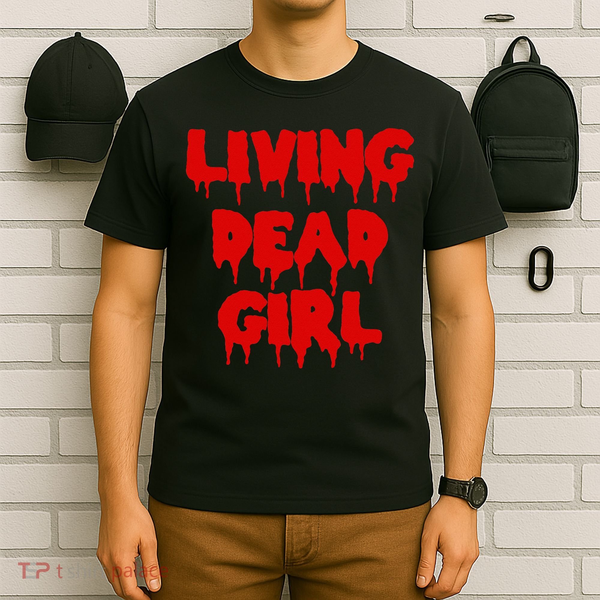 Dripping Blood Halloween Zombie Movie Living Dead Girl T-Shirt
