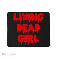 Dripping Blood Halloween Zombie Movie Living Dead Girl Mousepad thumb 0