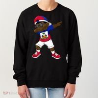 Dabbing Boy Haitian Haiti Flag Kid Dab Dance Women's Sweatshirt thumb 0