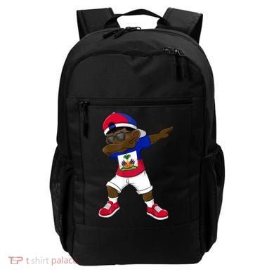 Dabbing Boy Haitian Haiti Flag Kid Dab Dance Backpack