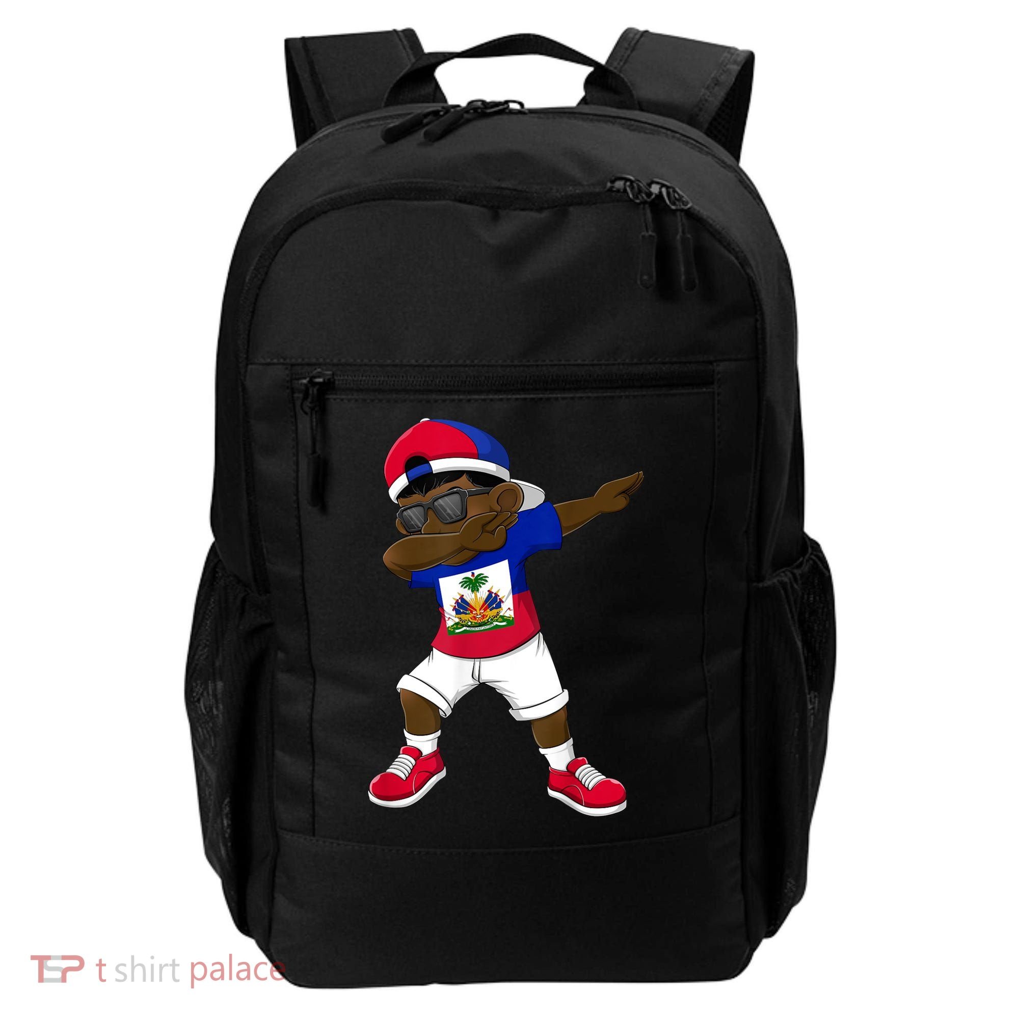 Dabbing Boy Haitian Haiti Flag Kid Dab Dance Backpack