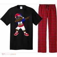 Dabbing Boy Haitian Haiti Flag Kid Dab Dance Pajama Set thumb 0