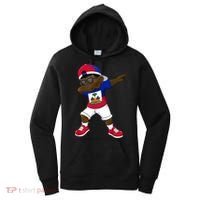 Dabbing Boy Haitian Haiti Flag Kid Dab Dance Women's Hoodie thumb 0