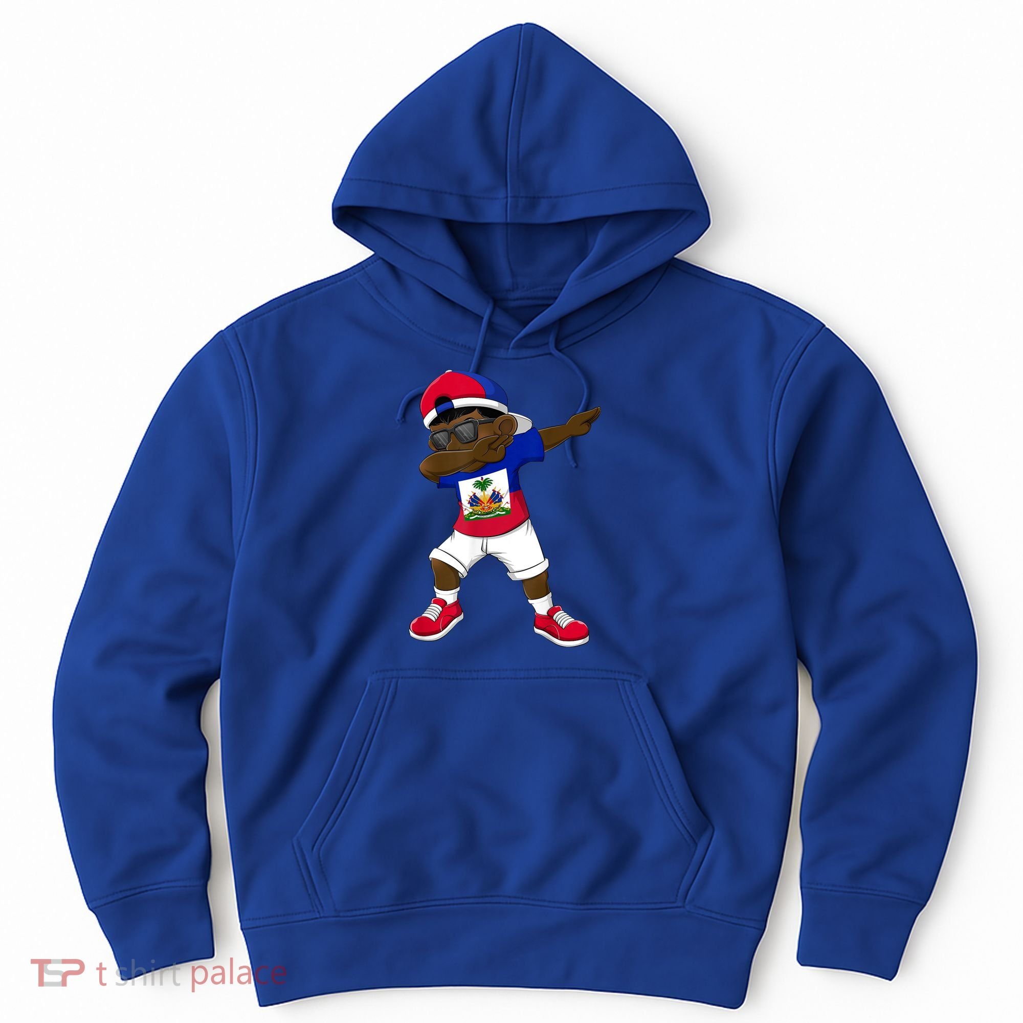 Dabbing Boy Haitian Haiti Flag Kid Dab Dance Hoodie