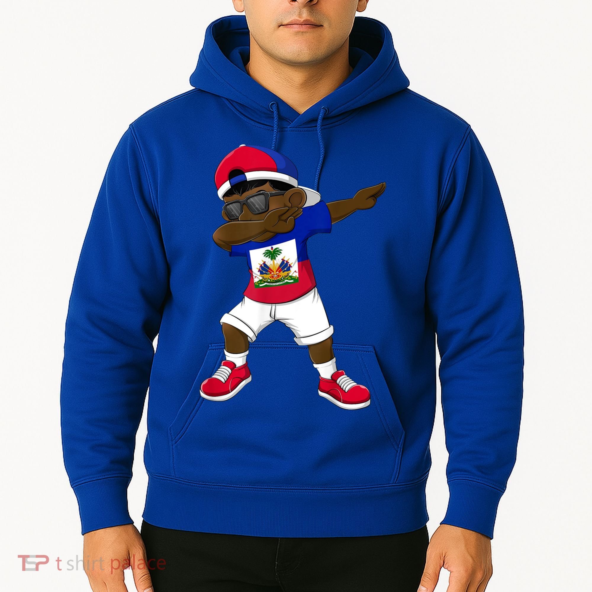 Dabbing Boy Haitian Haiti Flag Kid Dab Dance Hoodie