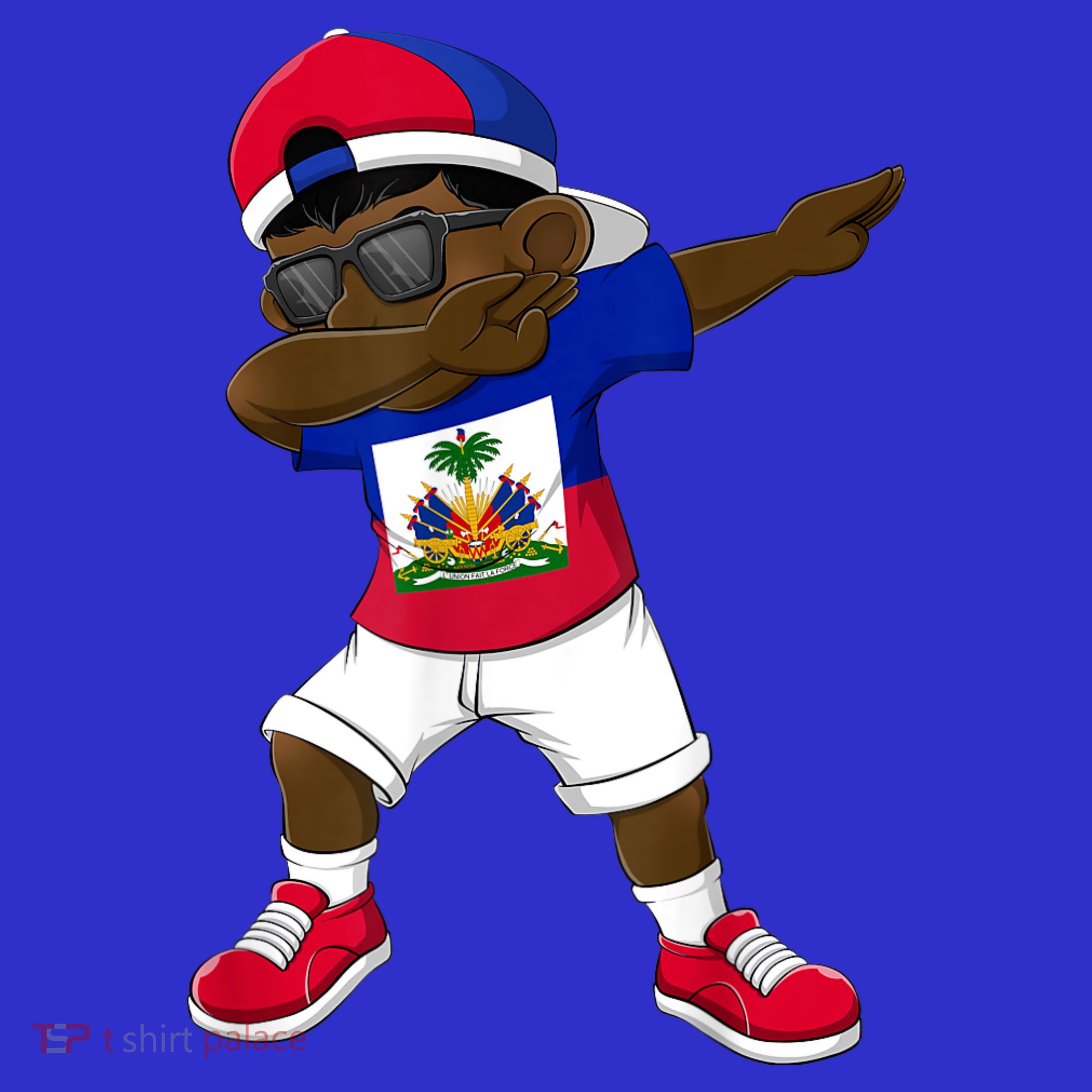 Dabbing Boy Haitian Haiti Flag Kid Dab Dance Sweatshirt