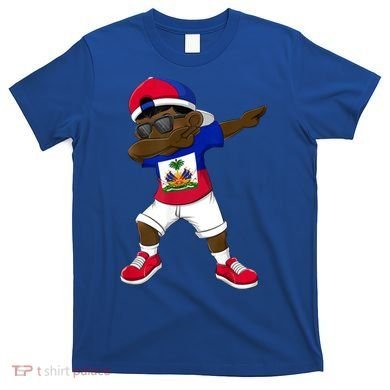 Dabbing Boy Haitian Haiti Flag Kid Dab Dance T-Shirt