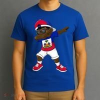 Dabbing Boy Haitian Haiti Flag Kid Dab Dance T-Shirt thumb 3