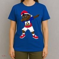 Dabbing Boy Haitian Haiti Flag Kid Dab Dance T-Shirt thumb 4