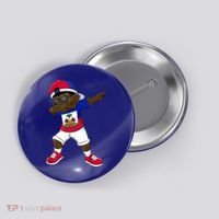 Dabbing Boy Haitian Haiti Flag Kid Dab Dance Button thumb 0