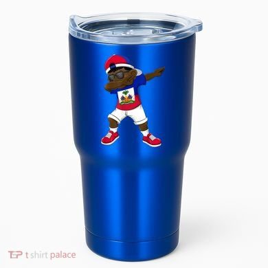 Dabbing Boy Haitian Haiti Flag Kid Dab Dance Tumbler